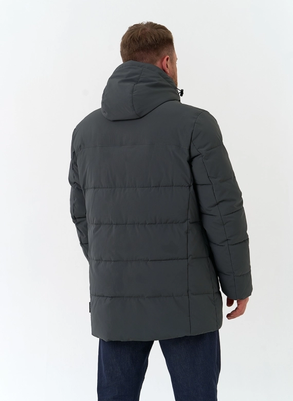Мужской пуховик с капюшоном  фото