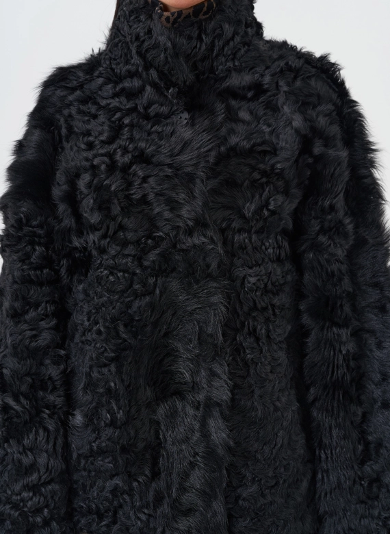Женская двухсторонняя натуральная дубленка