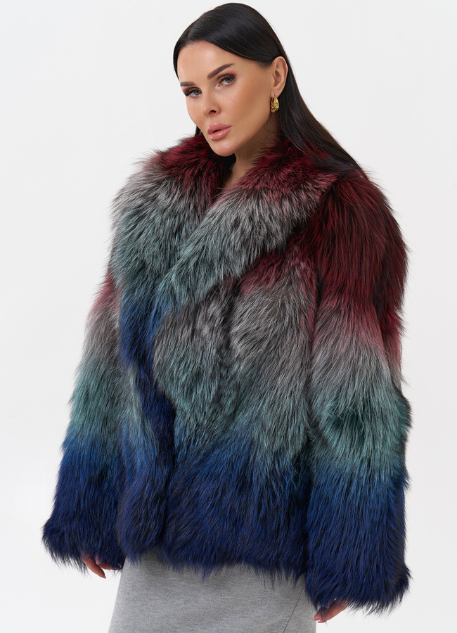 Куртка из чернобурой лисы  модель № 29484 универмаг малина