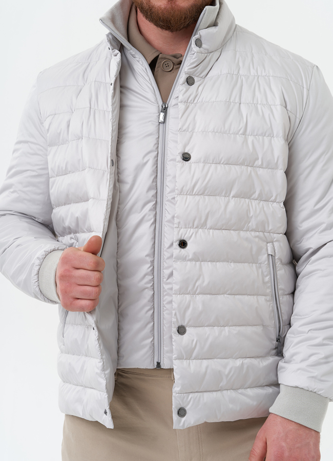 Мужская куртка серого цвета модель № 30210 универмаг малина