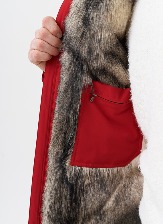 Парка мужская на мехе из волка